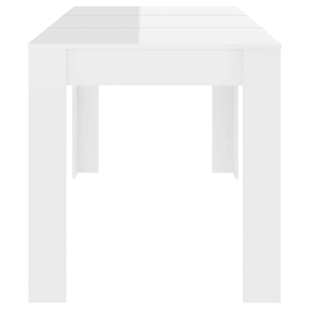 VidaXL Eettafel Wit Hoogglans 140cm - 35% Korting!