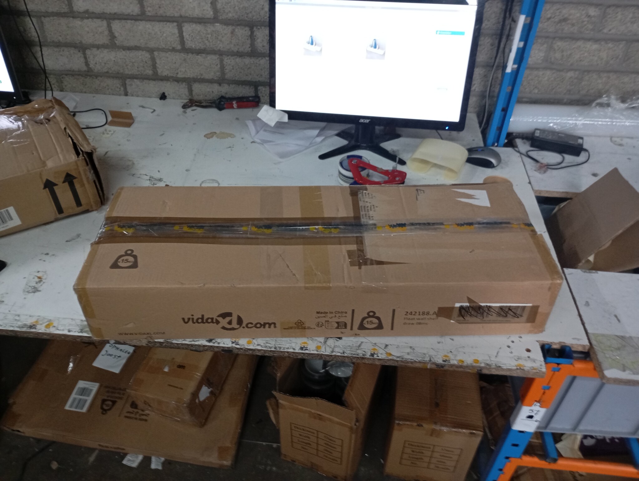 VidaXL Wandschap met Lade Wit - Retourdeal! 68% Korting
