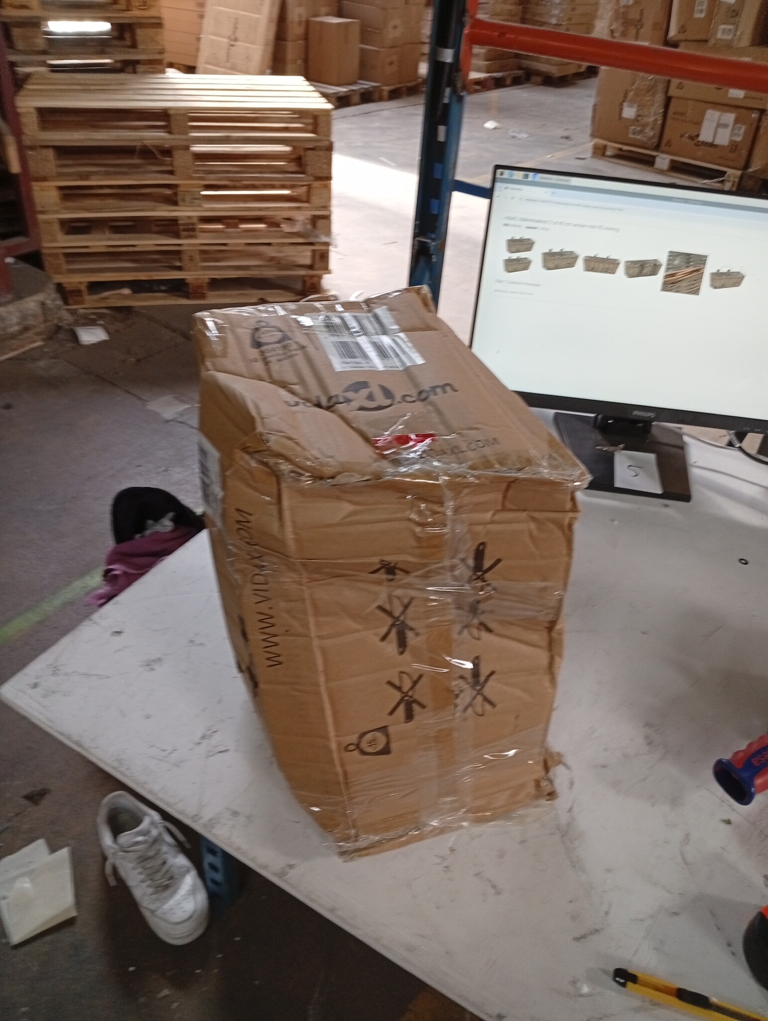 vidaXL Balkonbakken 40cm Wicker (2 st) - 40% Korting!