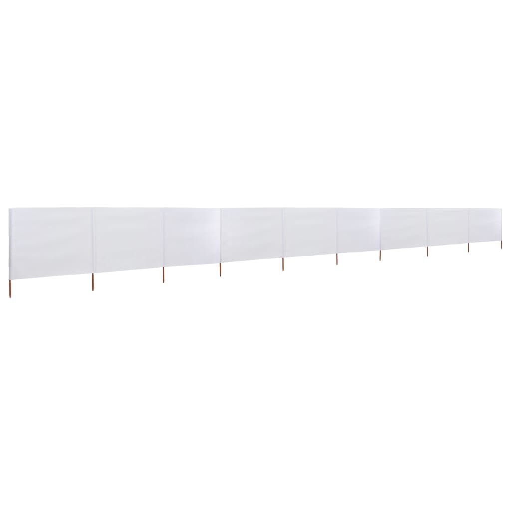 vidaXL Windscherm 9-Panelen Zandwit 1200x160cm - 40% Korting!