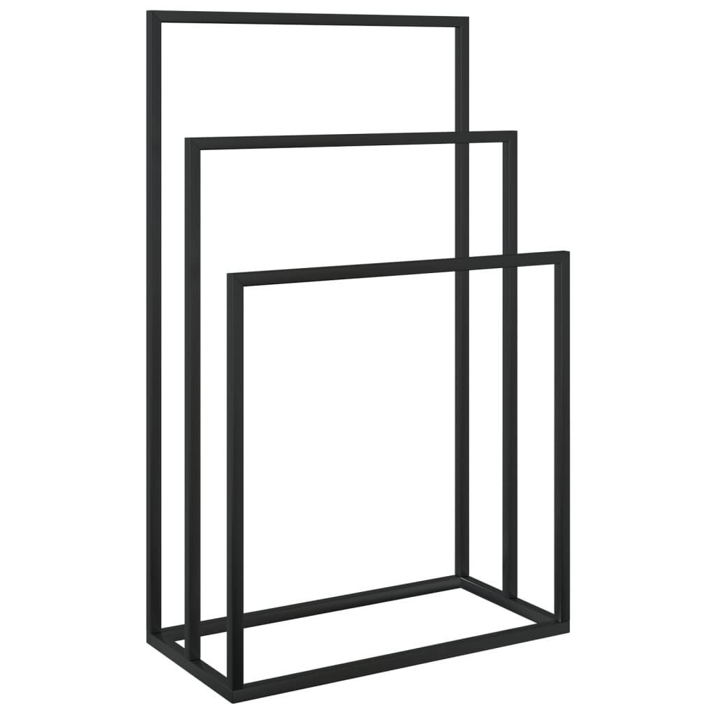 vidaXL Handdoekenrek Zwart - Vrijstaand - 40% Korting!