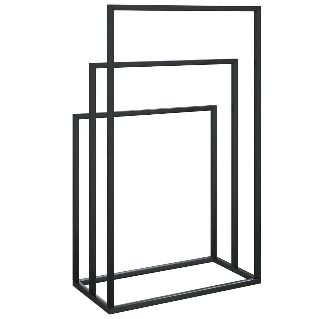 vidaXL Handdoekenrek Zwart - Vrijstaand - 40% Korting!