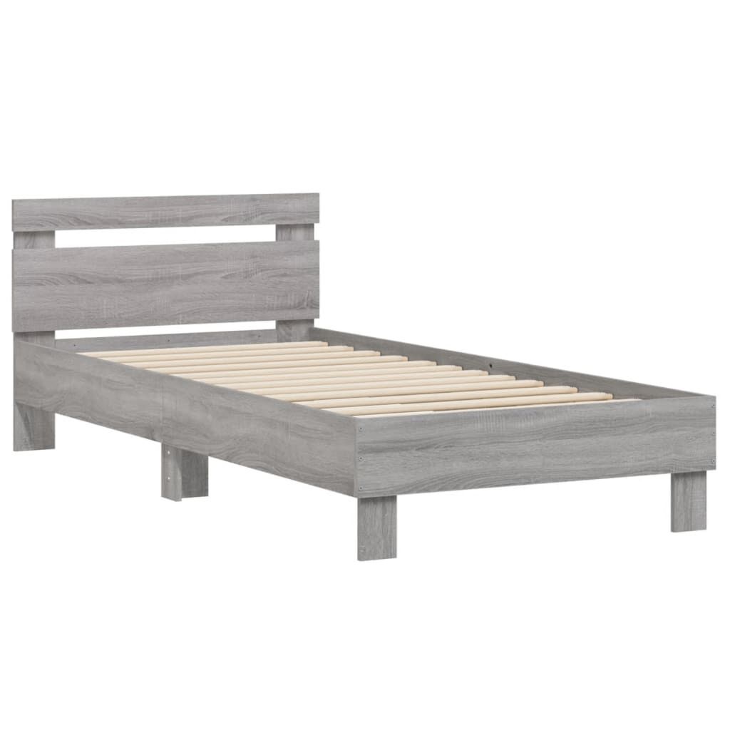 Bedframe 75x190 Grijs Sonoma - 55% Korting! (Lichte Schade)