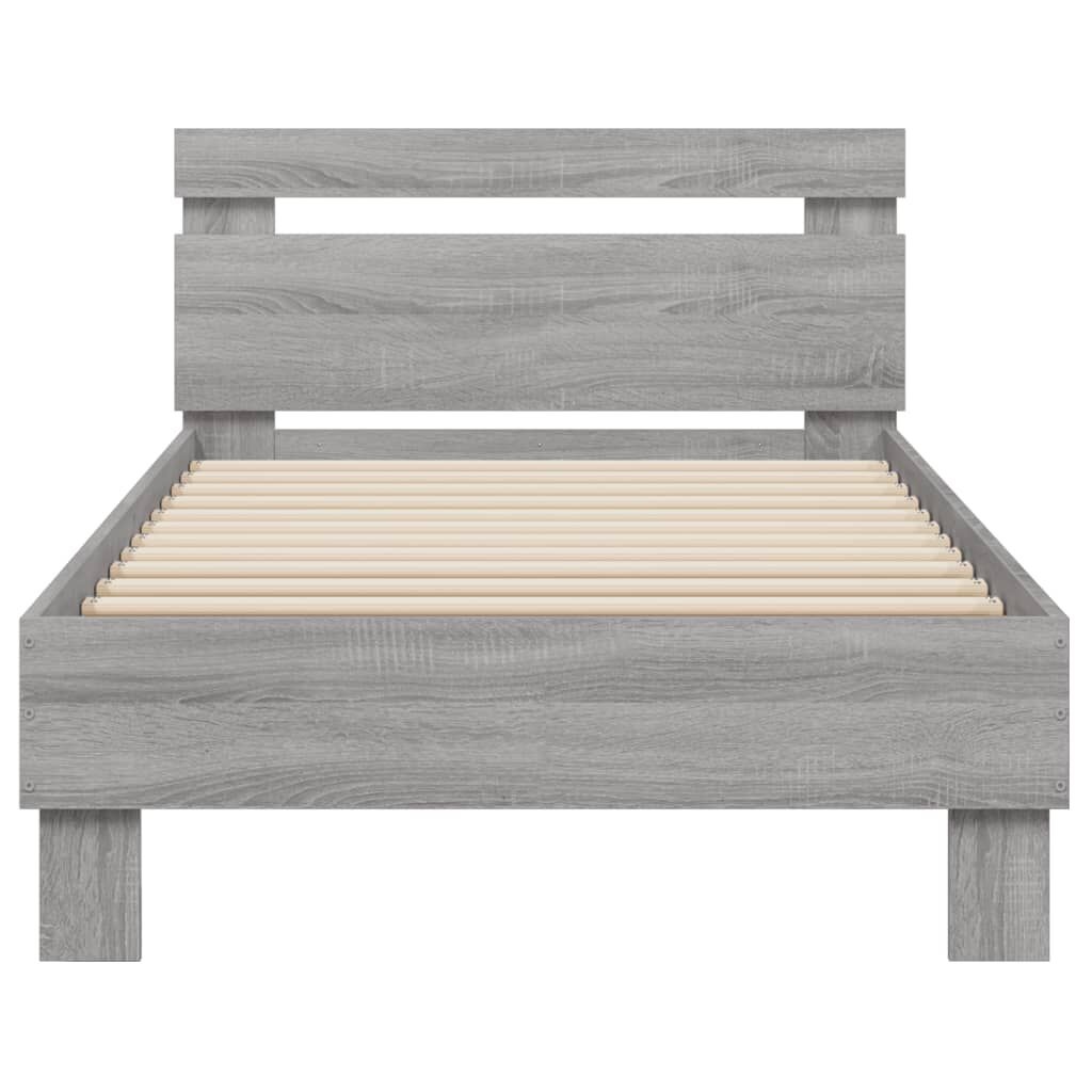 Bedframe 75x190 Grijs Sonoma - 55% Korting! (Lichte Schade)