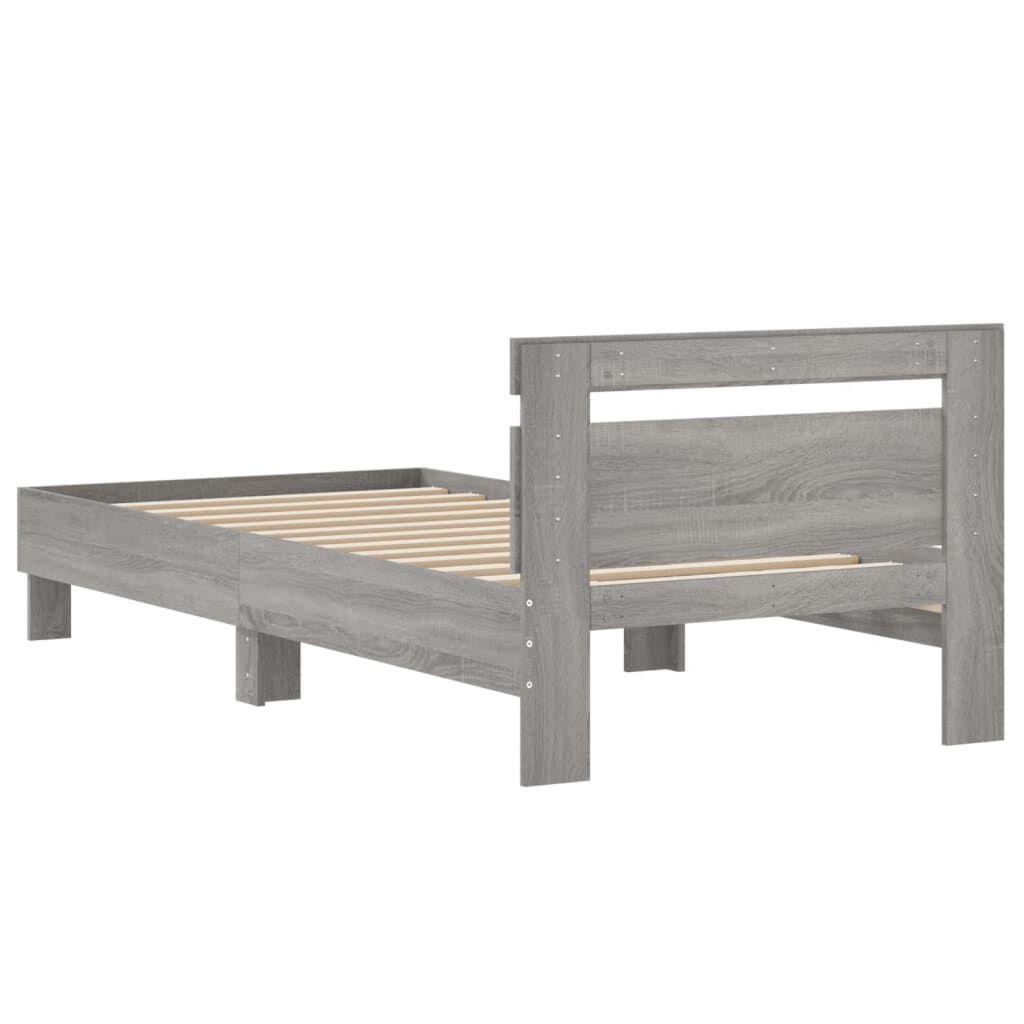 Bedframe 75x190 Grijs Sonoma - 55% Korting! (Lichte Schade)