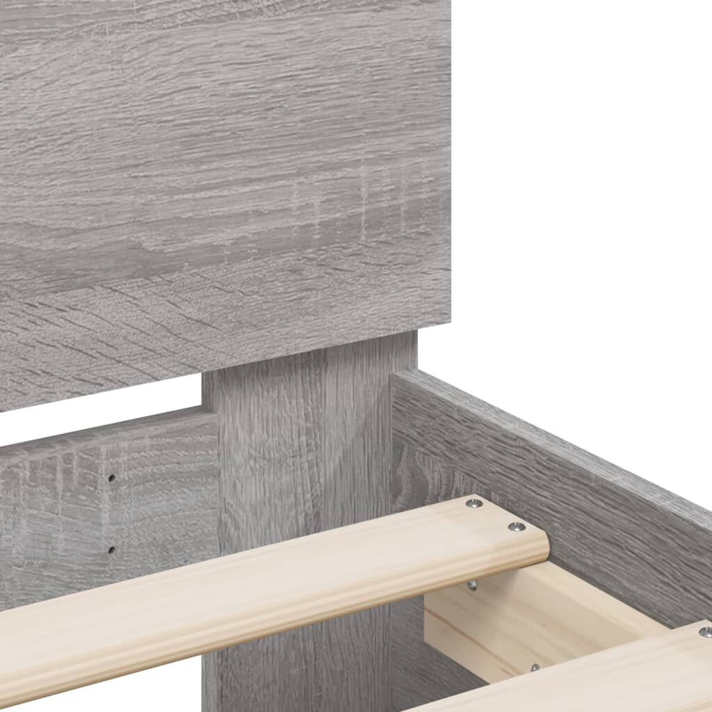 Bedframe 75x190 Grijs Sonoma - 55% Korting! (Lichte Schade)