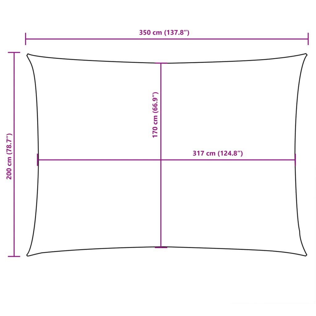 vidaXL Zonnescherm Rechthoek Beige 2x3,5m -35%!