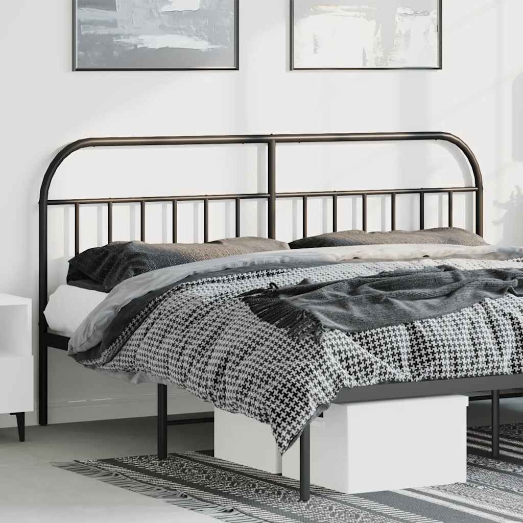 vidaXL Hoofdbord Metaal Zwart 180cm - 40% Korting!