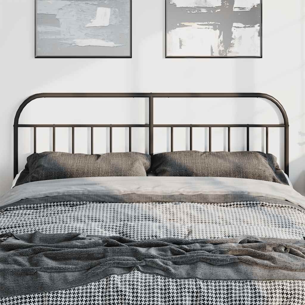 vidaXL Hoofdbord Metaal Zwart 180cm - 40% Korting!