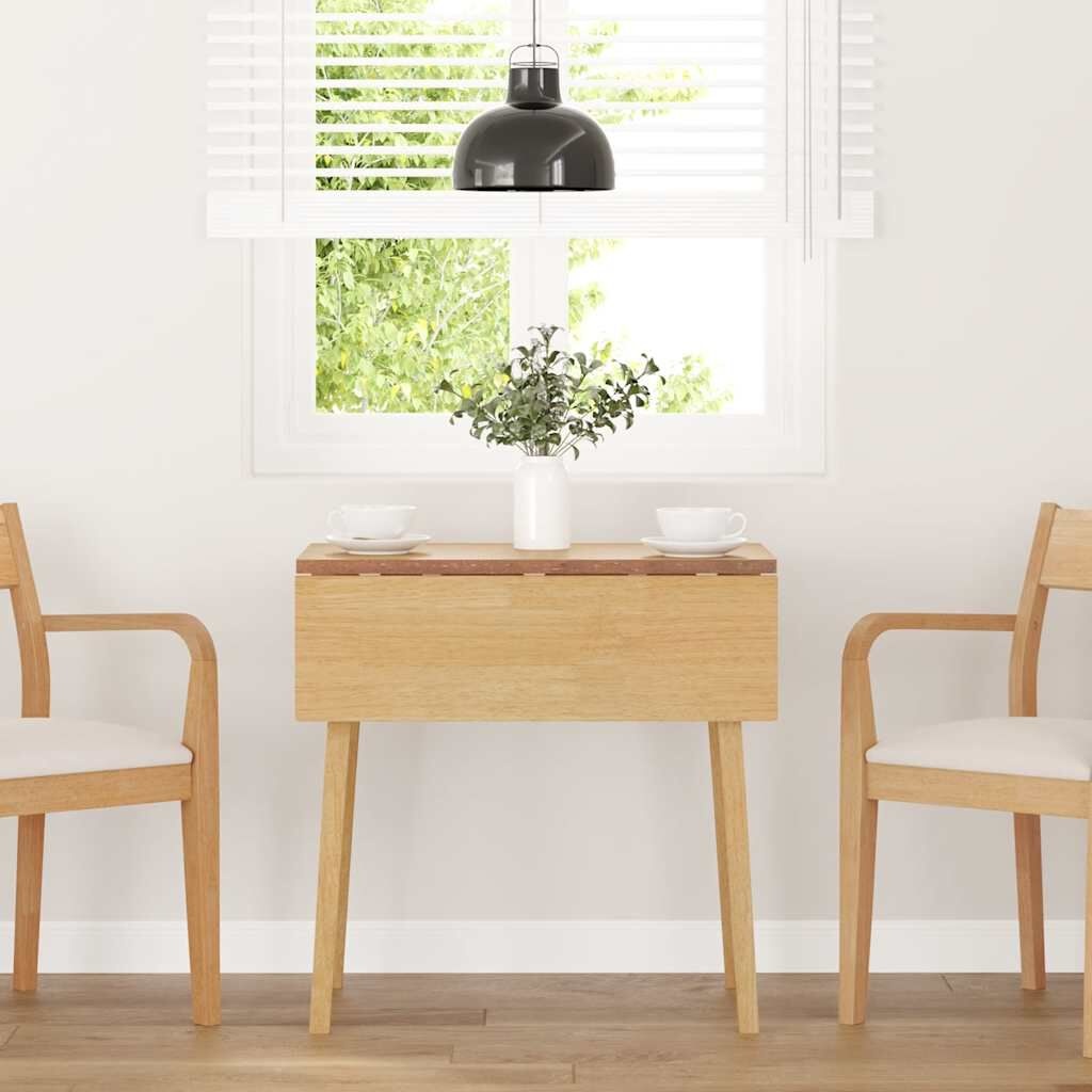VidaXL Eettafel Massief Rubberhout Naturel - 40% Korting!