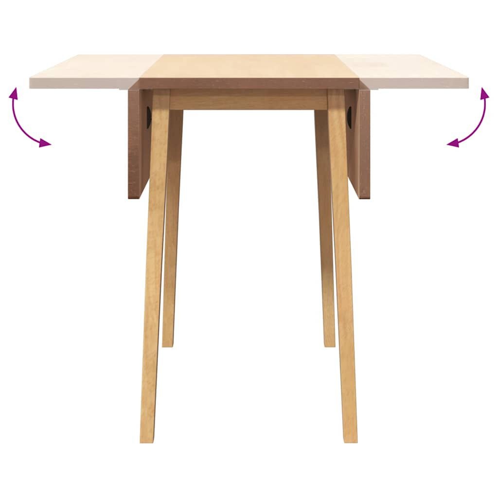 VidaXL Eettafel Massief Rubberhout Naturel - 40% Korting!