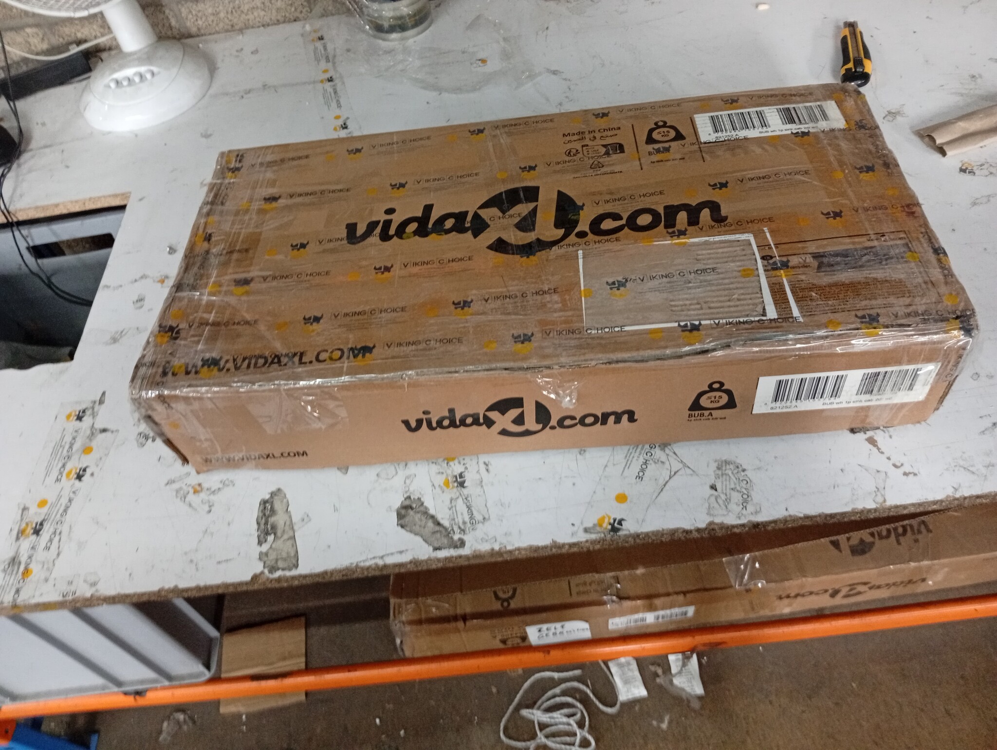 vidaXL Wastafelkast Wit 58cm - 55% Korting! Krasjes