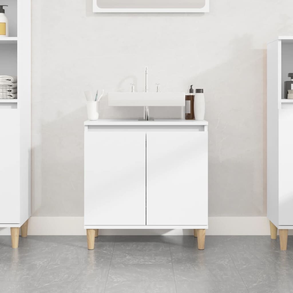 vidaXL Wastafelkast Wit 58cm - 55% Korting! Krasjes