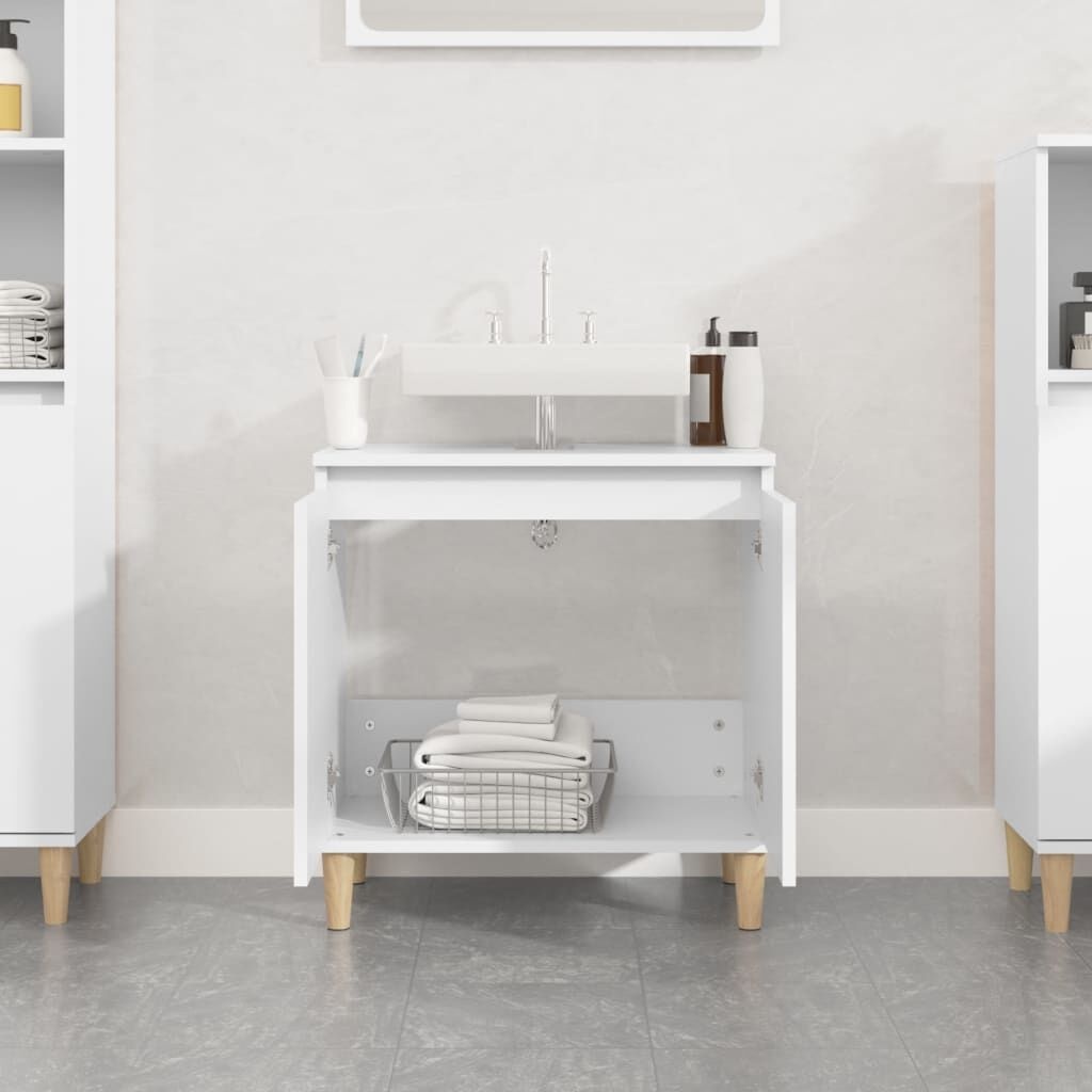 vidaXL Wastafelkast Wit 58cm - 55% Korting! Krasjes