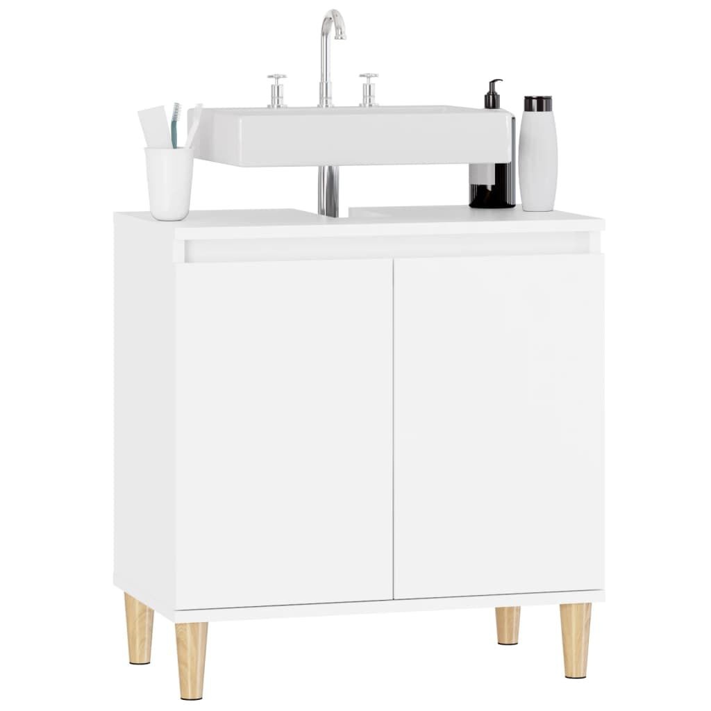 vidaXL Wastafelkast Wit 58cm - 55% Korting! Krasjes
