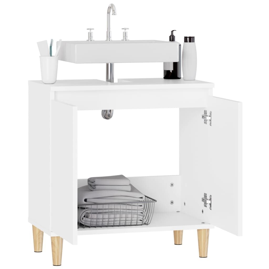 vidaXL Wastafelkast Wit 58cm - 55% Korting! Krasjes
