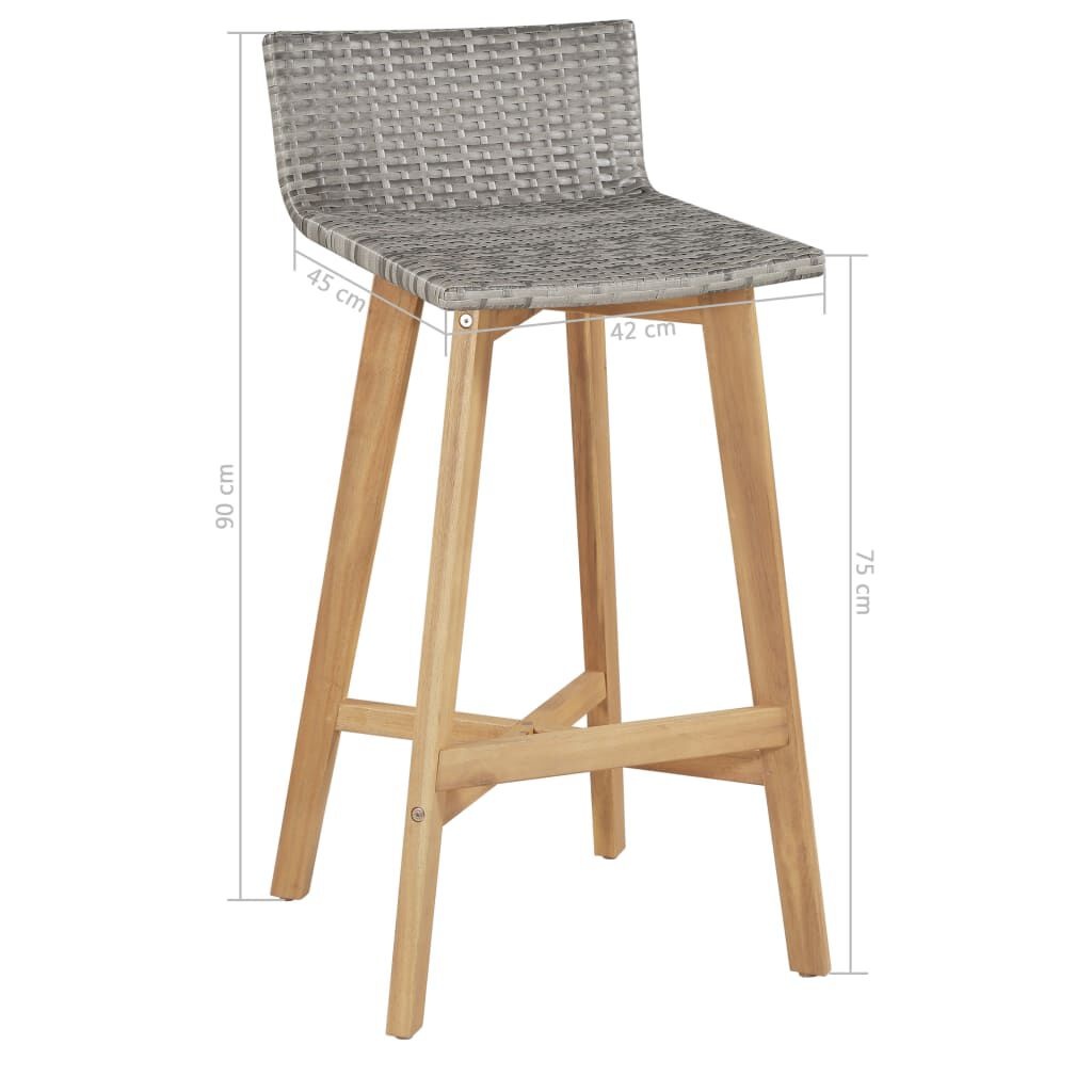 VidaXL Barset Acaciahout 3-delig -35% Korting!