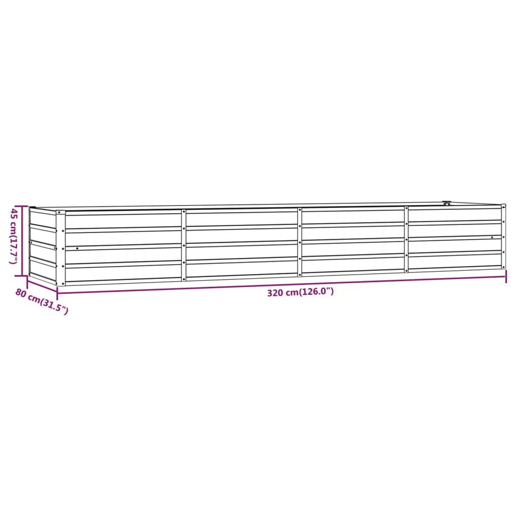 vidaXL Verhoogde Plantenbak Cortenstaal 320cm - 35% Korting!