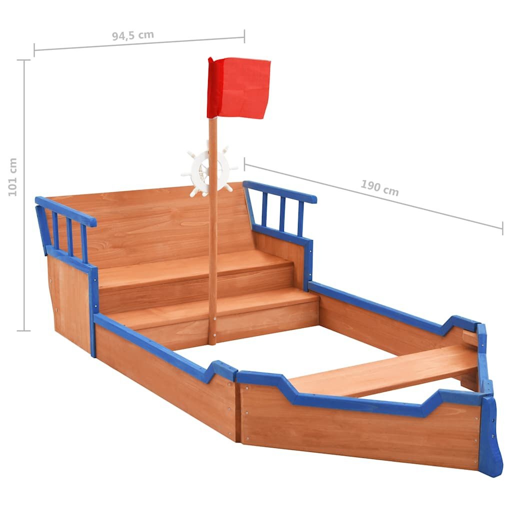 Piratenschip Zandbak 190cm - Topdeal! 35% Korting!