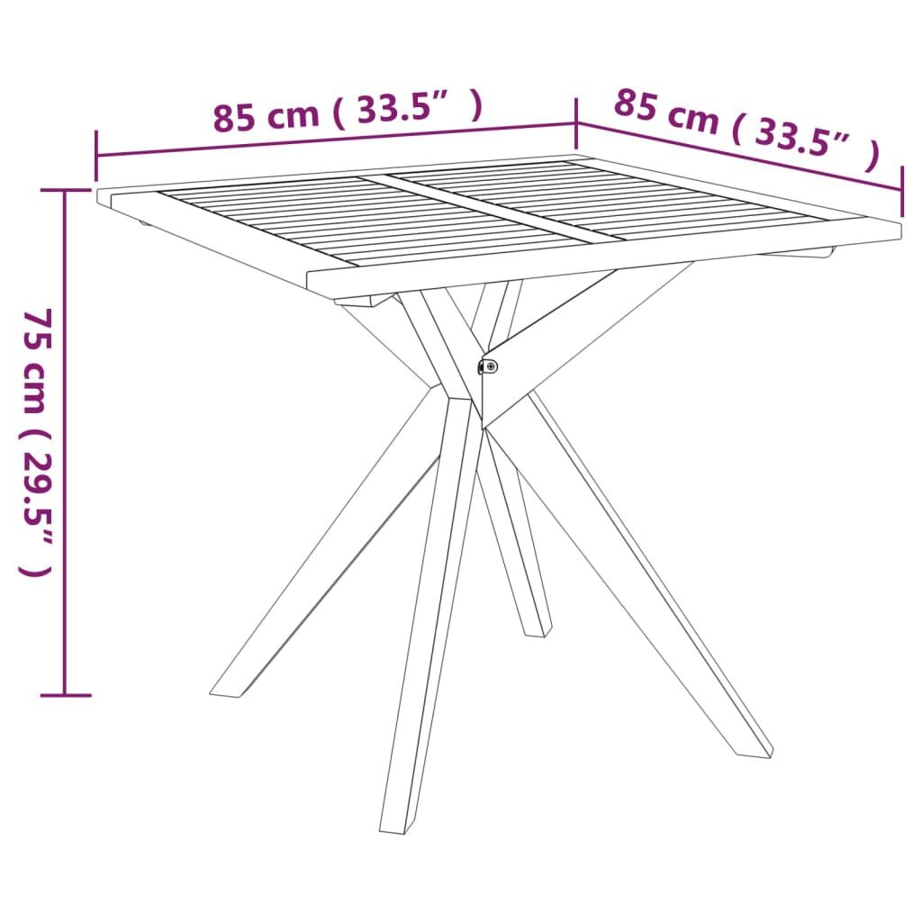 vidaXL Tuintafel Acaciahout 85x85cm - 35% Korting!