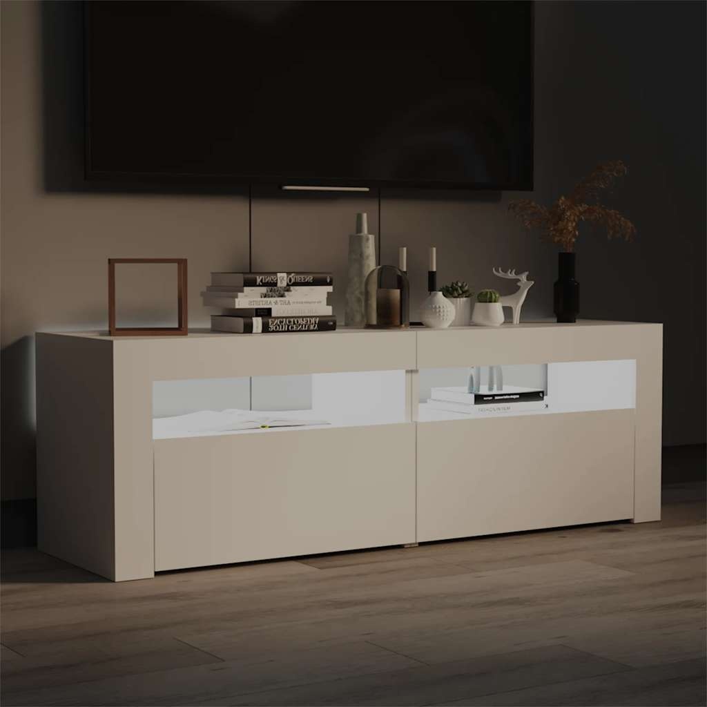 TV Meubel Wit met LED 120cm - 40% Korting! Zo Goed Als Nieuw