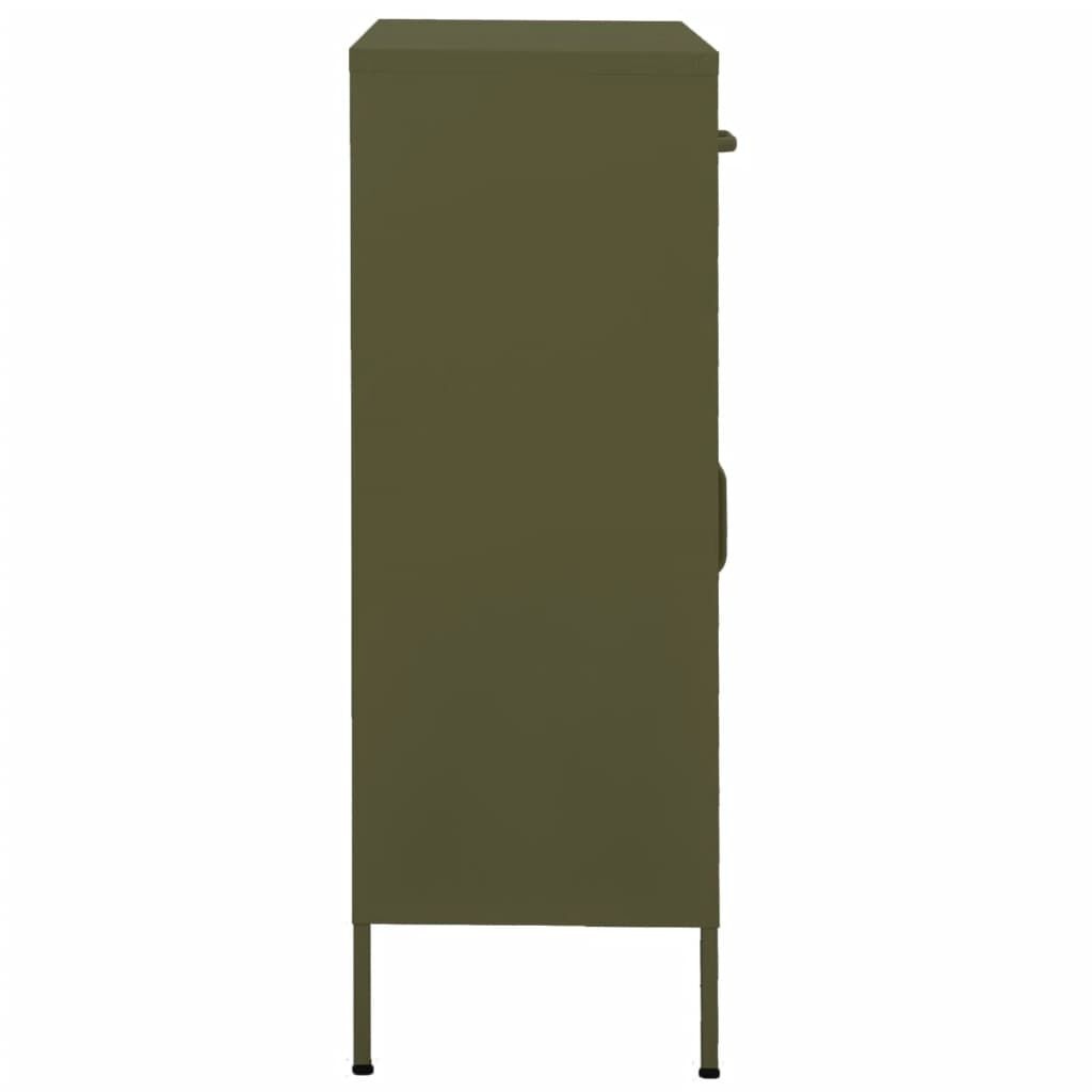 vidaXL Opbergkast Olijfgroen - 80x35x101,5cm - 46% Korting!