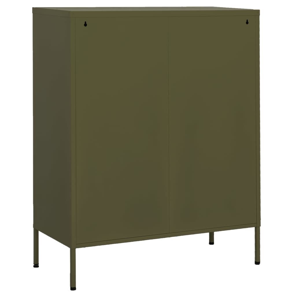 vidaXL Opbergkast Olijfgroen - 80x35x101,5cm - 46% Korting!
