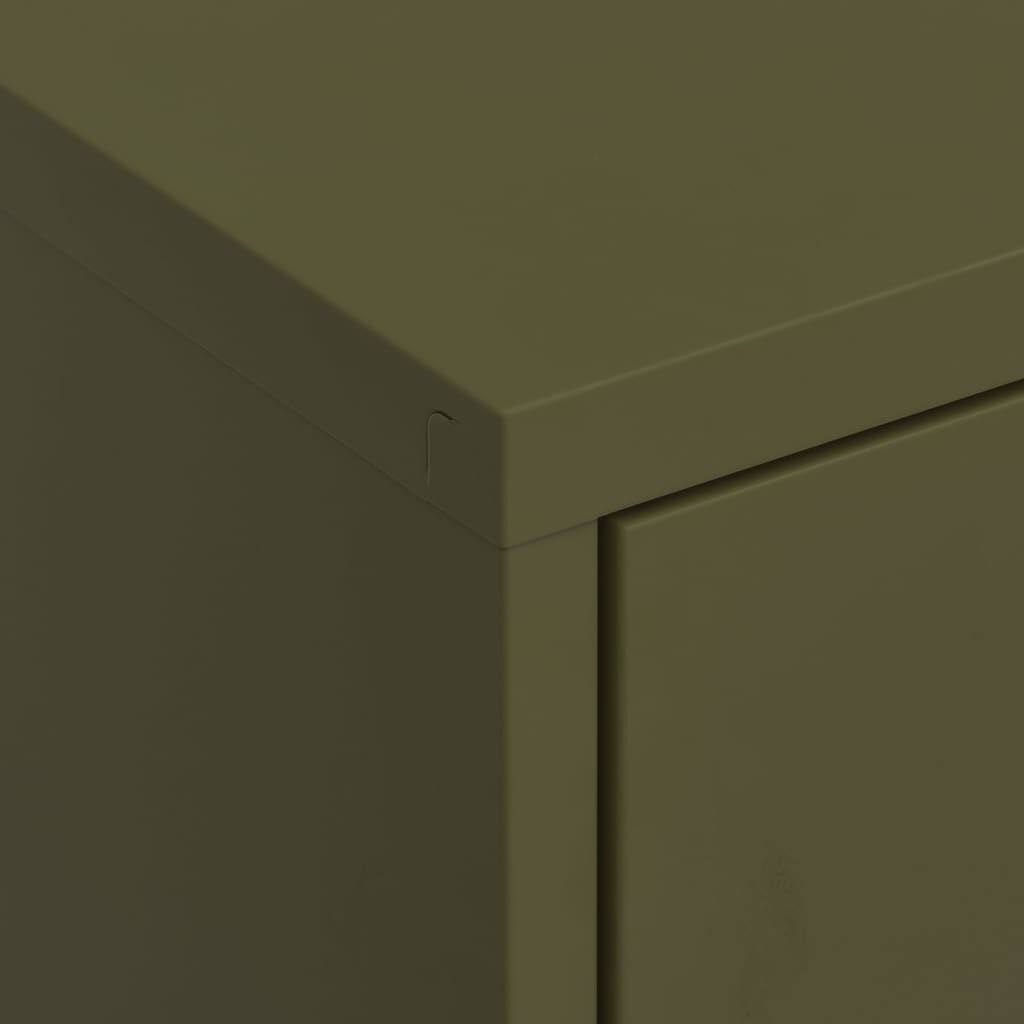 vidaXL Opbergkast Olijfgroen - 80x35x101,5cm - 46% Korting!