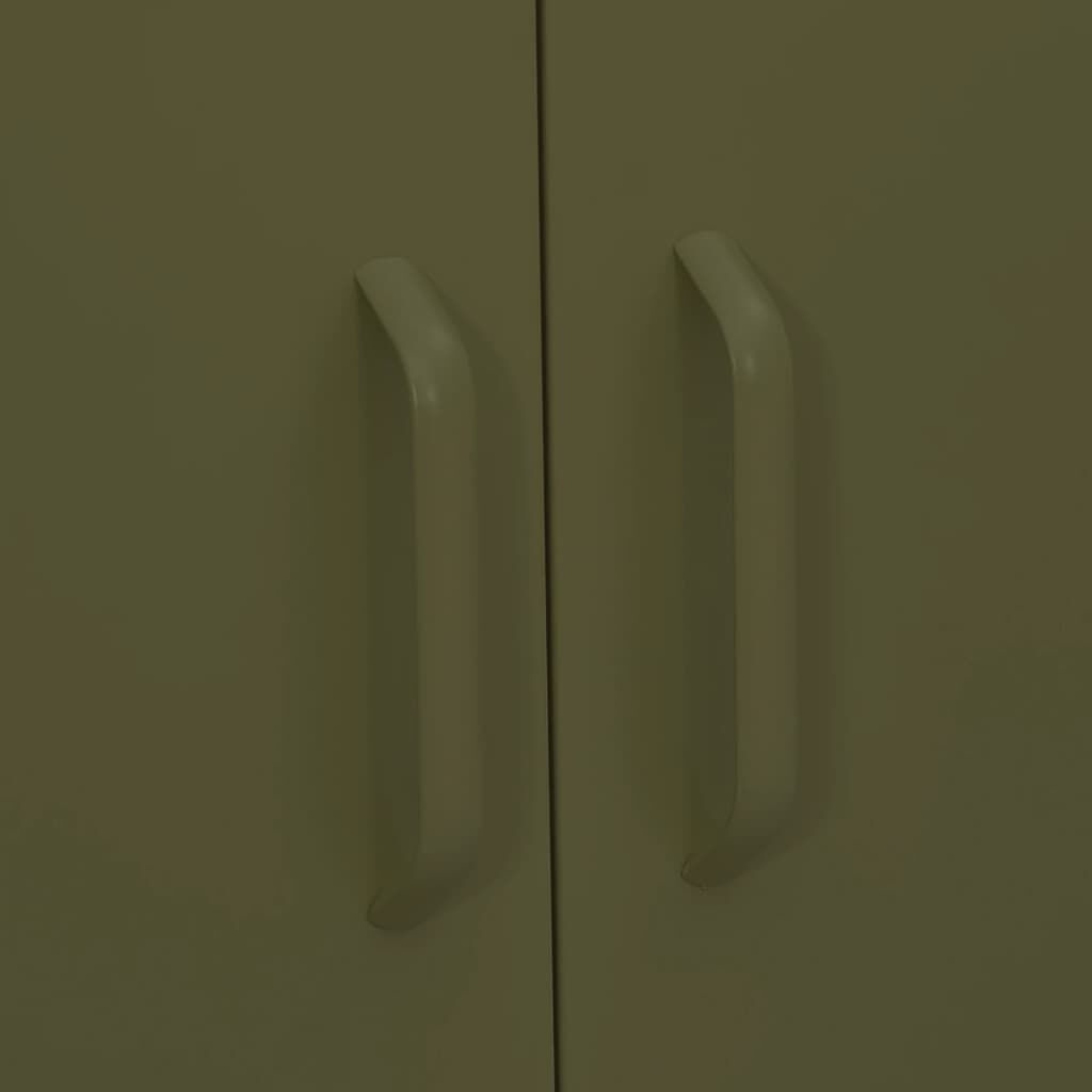 vidaXL Opbergkast Olijfgroen - 80x35x101,5cm - 46% Korting!