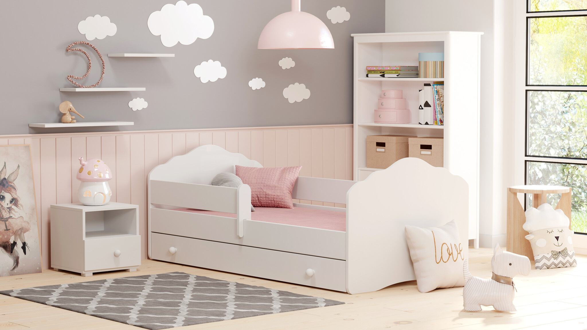 Kinderbed 160x80 met Lade, Matras & Hekje - 40% Korting!