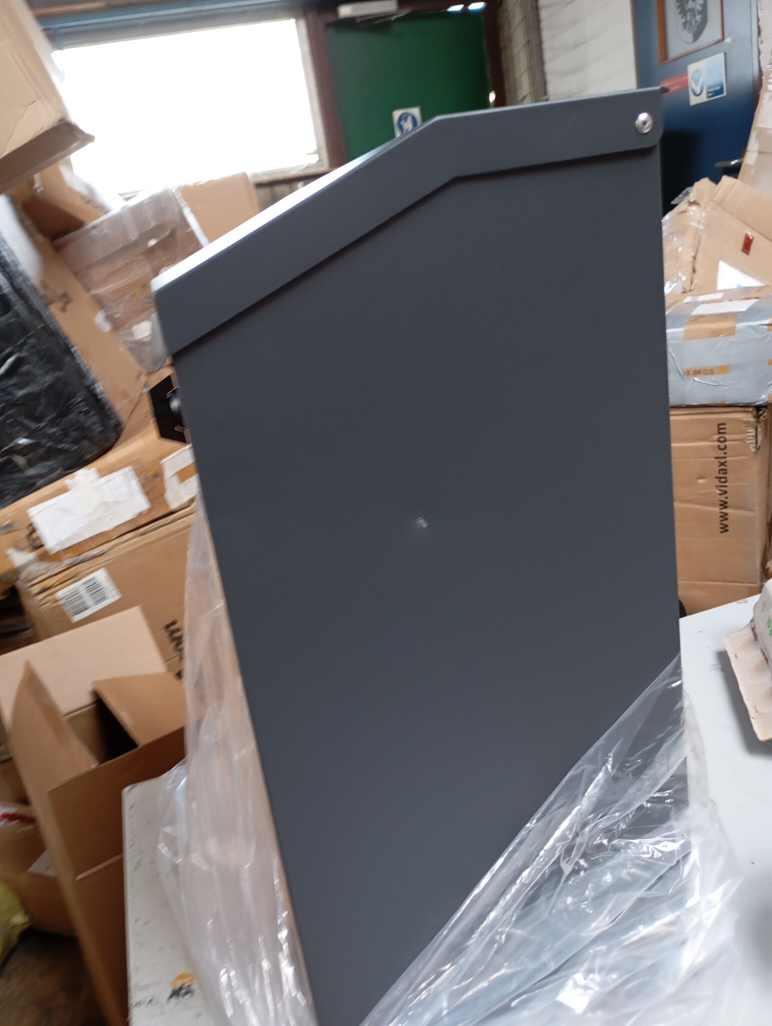 Pakketbrievenbus Antraciet/Houtlook - 43x24x52cm - 55% Korting!