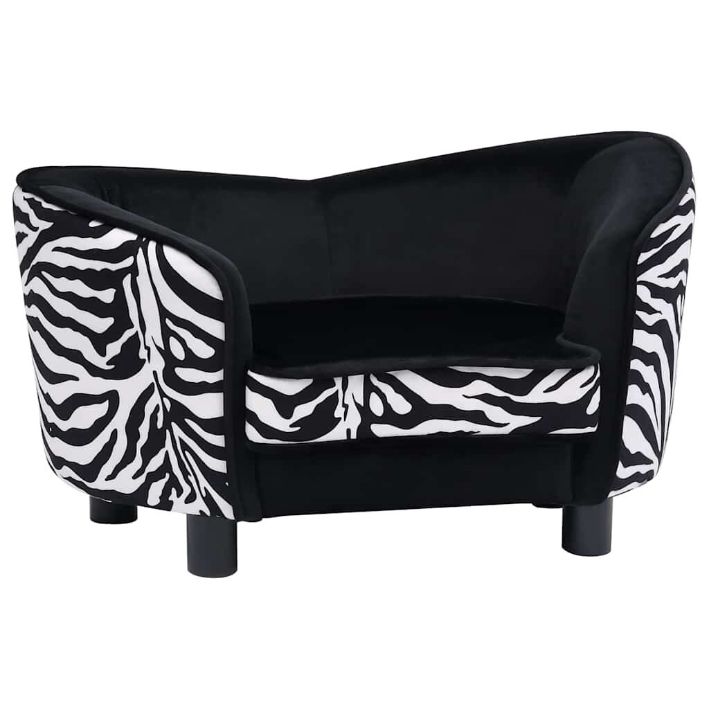 VidaXL Hondenbank Zwart Pluche 68cm -35% Korting!