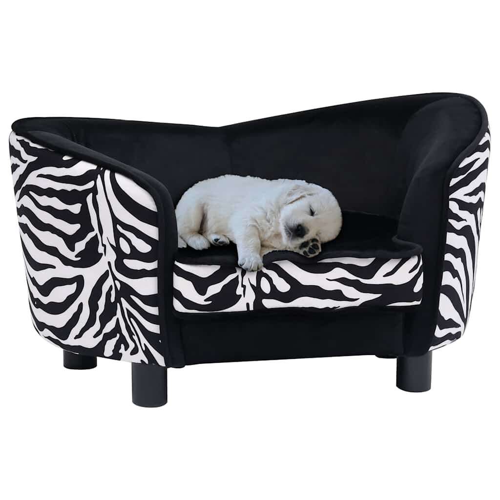 VidaXL Hondenbank Zwart Pluche 68cm -35% Korting!