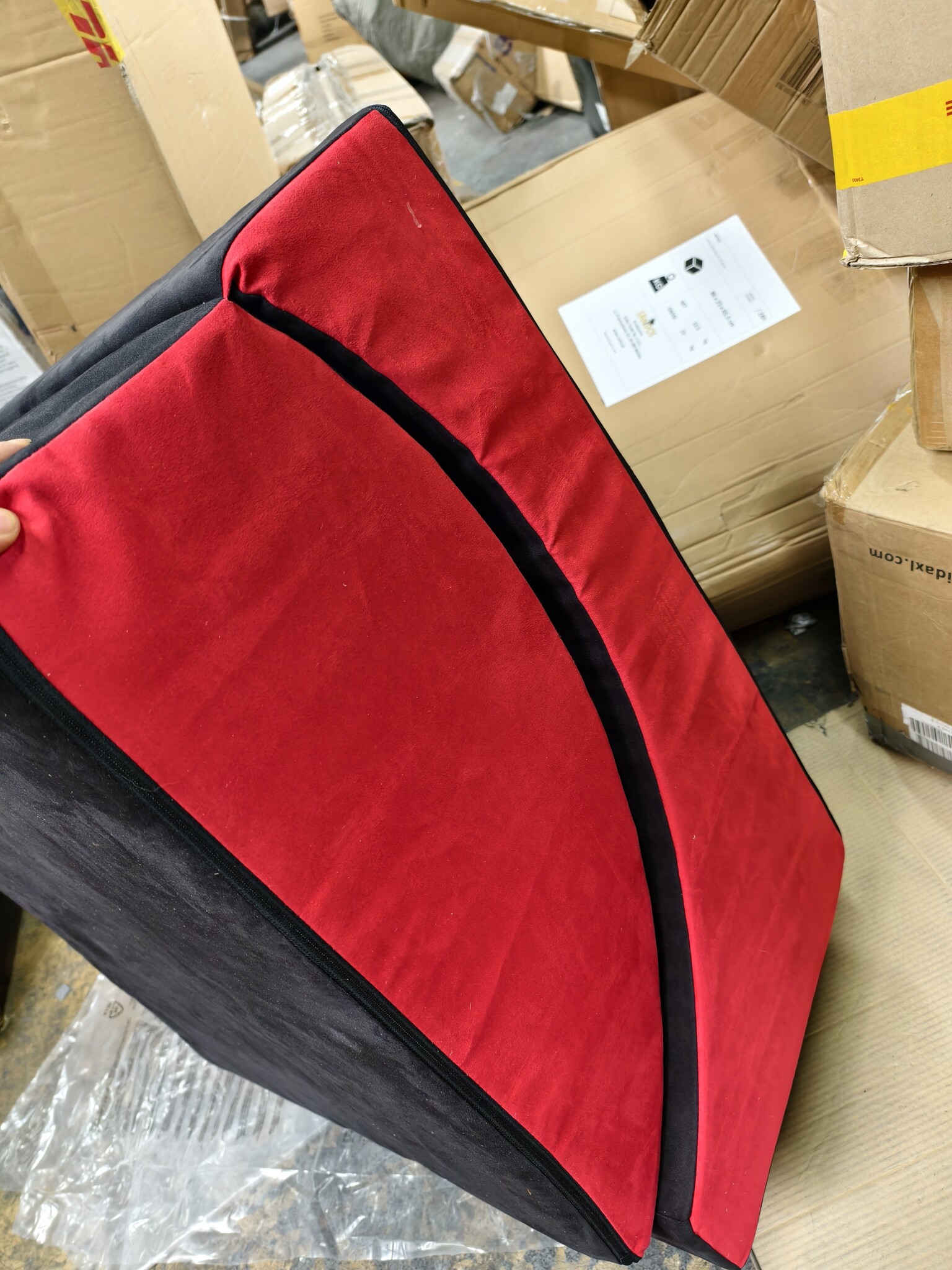 Relax Sofa Zwart/Rood - Opvouwbaar - 55% Korting!