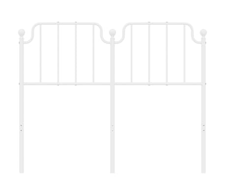 vidaXL Hoofdbord 120cm Wit Metaal - 35% Korting!