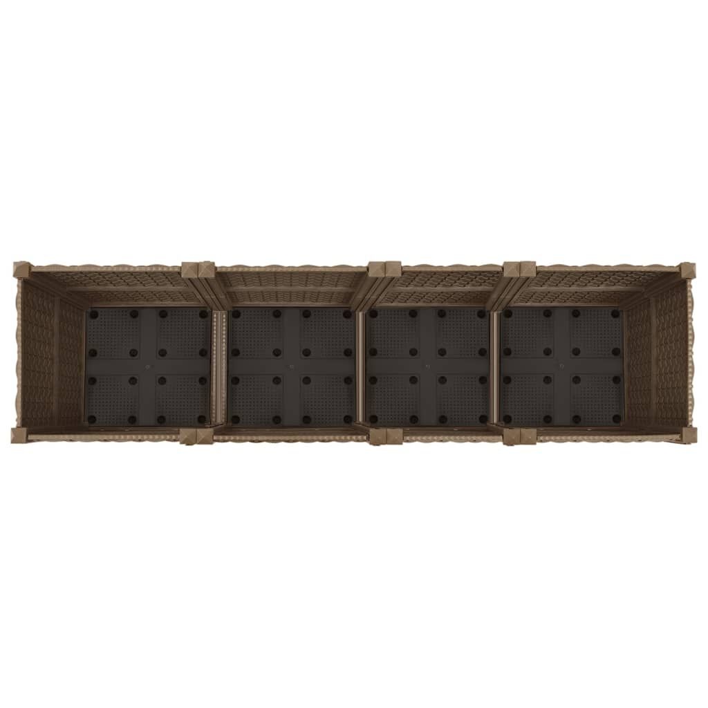 vidaXL Plantenbak verhoogd 160x40x38 cm polypropyleen