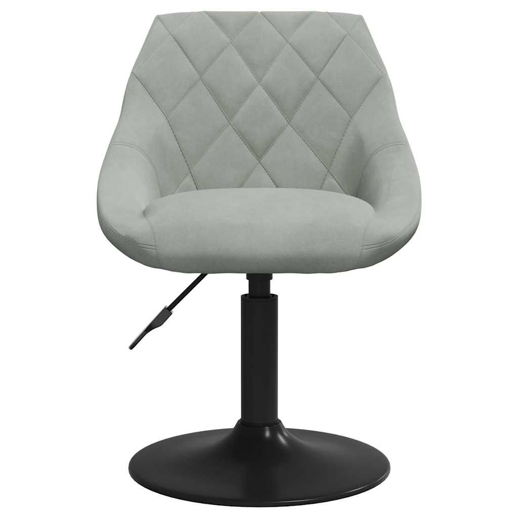 vidaXL Eetkamerstoel fluweel lichtgrijs