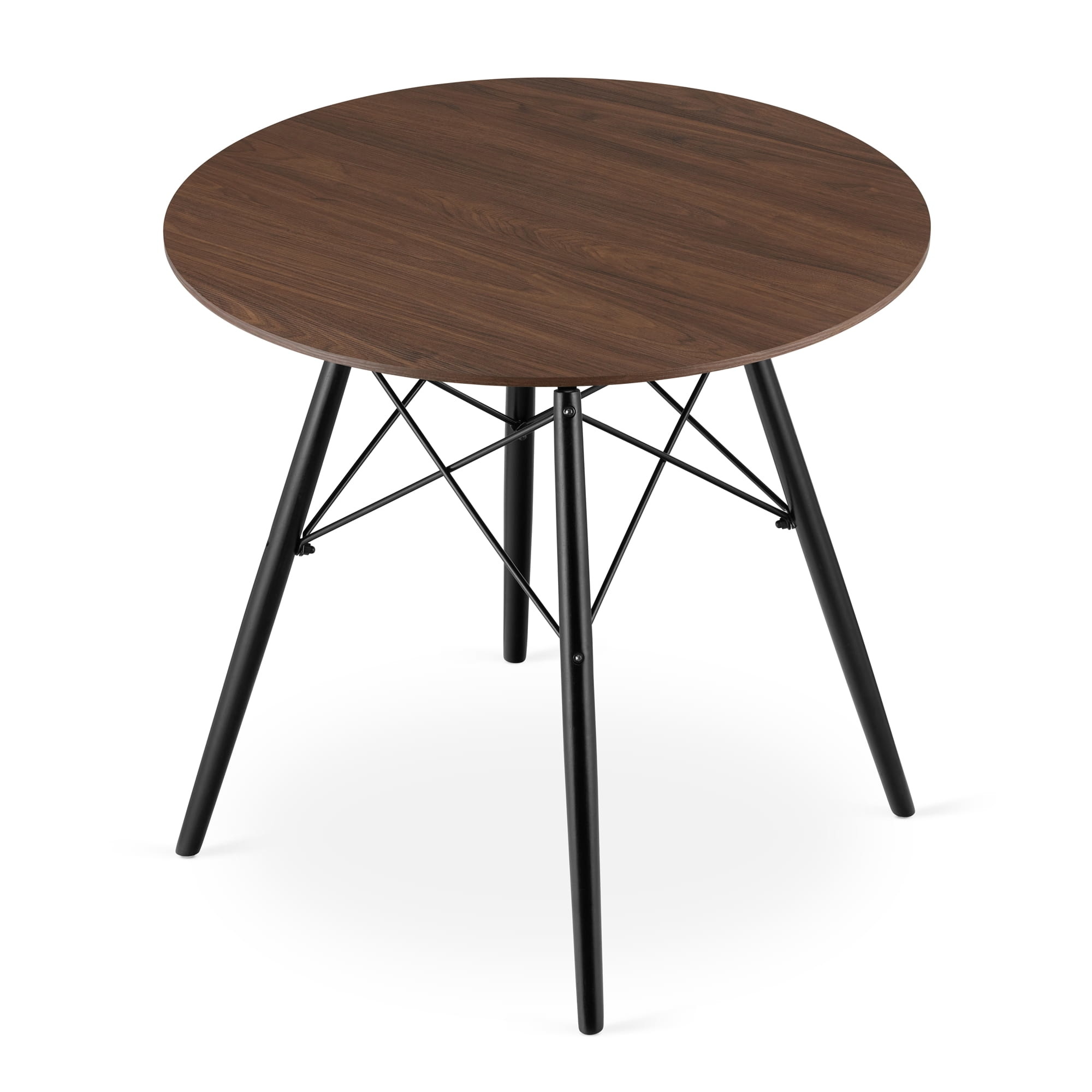 TODI - Ronde tafel - ø 80cm - zwart onderstel - essen tafelblad