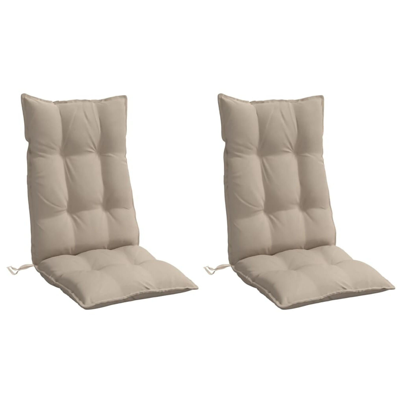 vidaXL Stoelkussens 2 st hoge rug oxford stof taupe