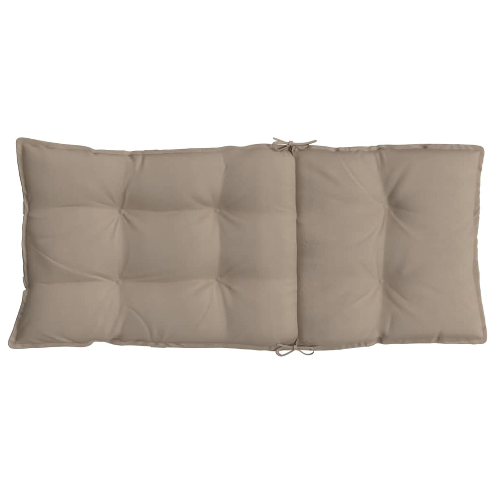 vidaXL Stoelkussens 2 st hoge rug oxford stof taupe