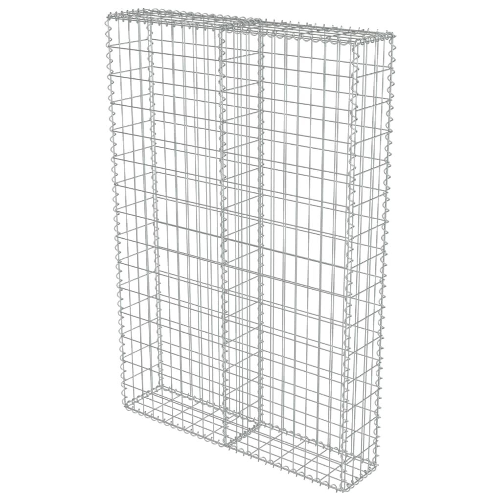 vidaXL Schanskorfmuur met deksels 100x20x150 cm gegalvaniseerd staal
