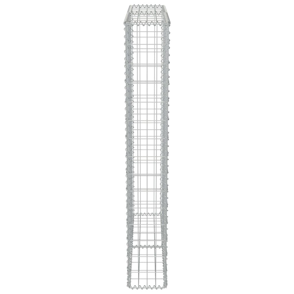 vidaXL Schanskorfmuur met deksels 100x20x150 cm gegalvaniseerd staal