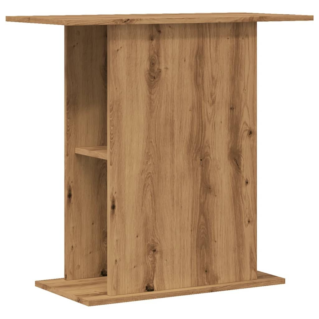 vidaXL Aquariumstandaard 36x75x72,5 cm bewerkt hout artisanaal eiken