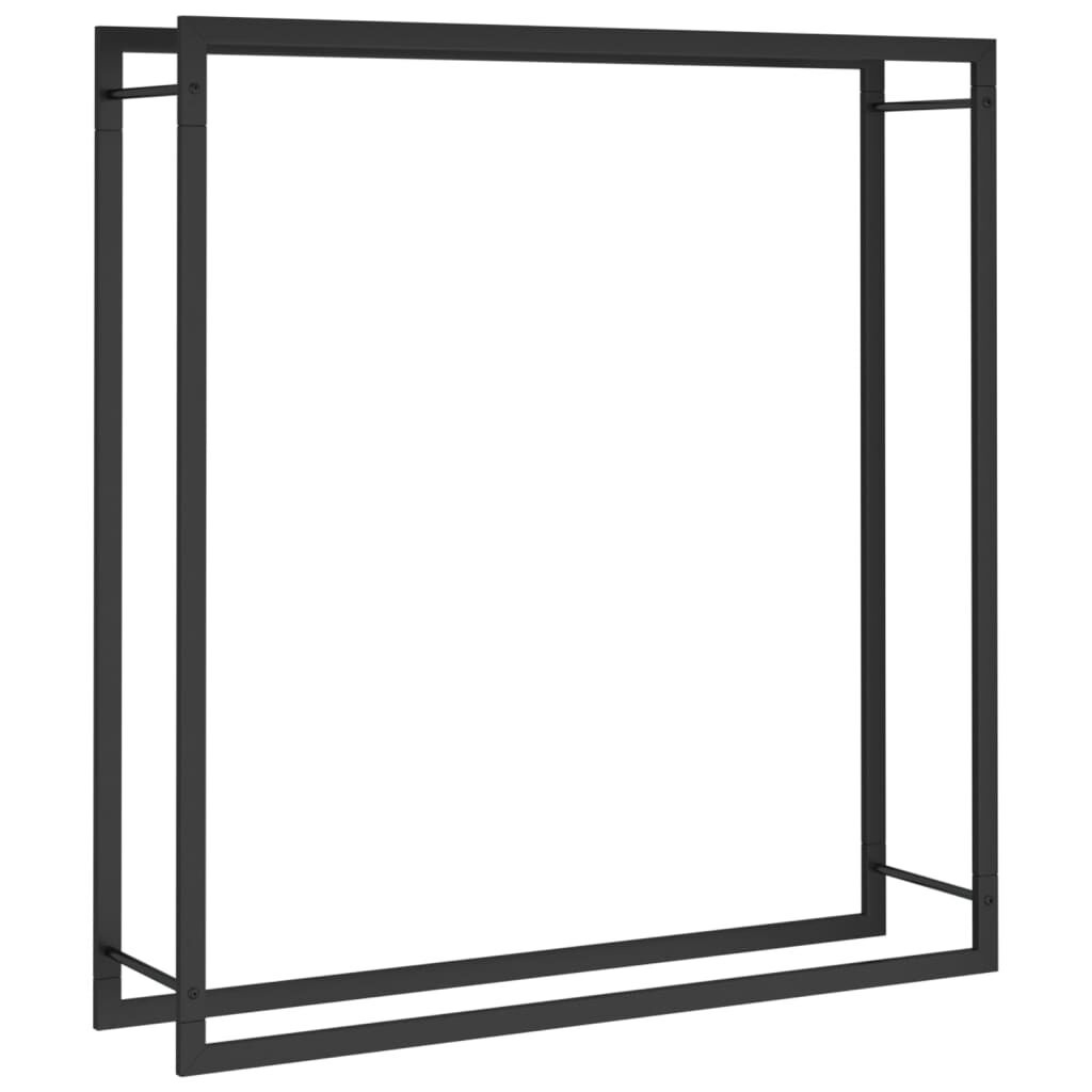 vidaXL Haardhoutrek 110x28x116 cm staal matzwart