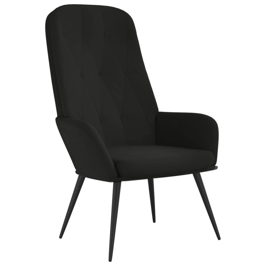 vidaXL Relaxstoel fluweel zwart