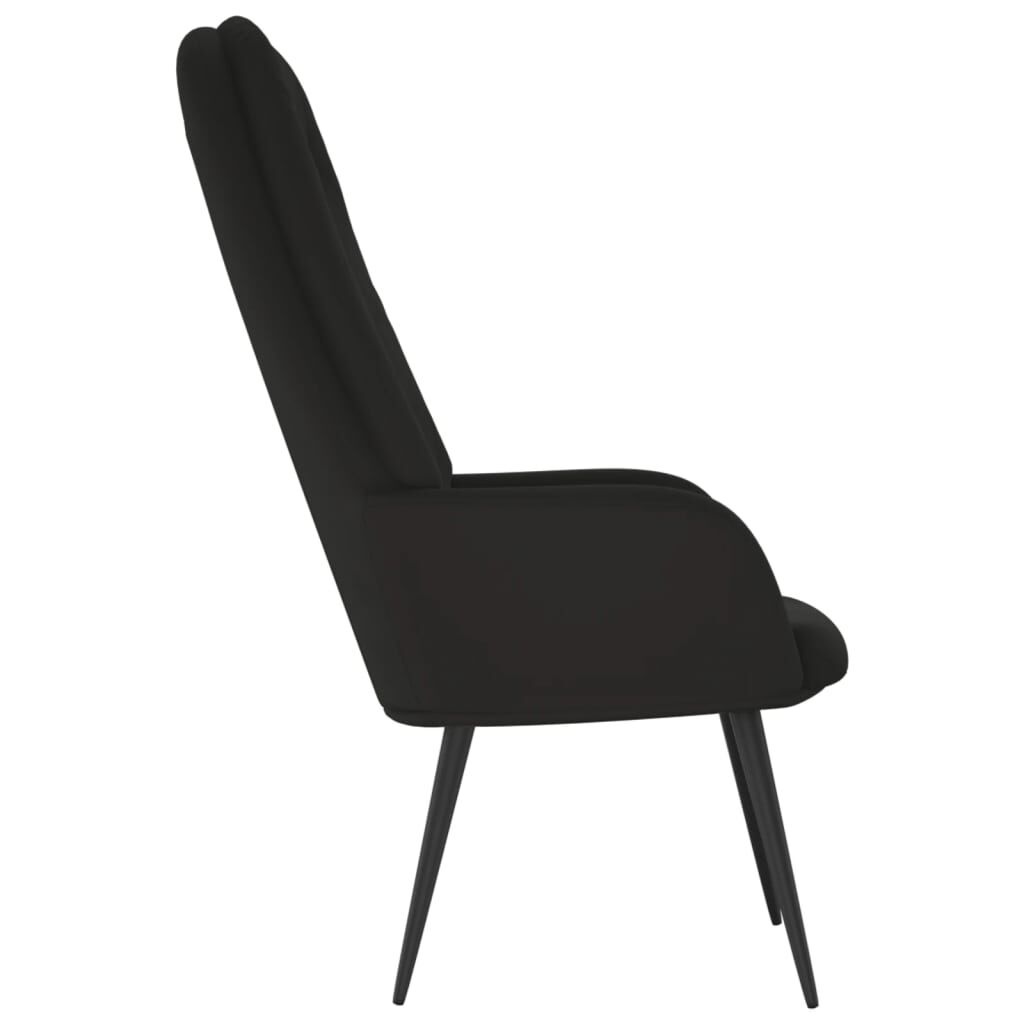 vidaXL Relaxstoel fluweel zwart