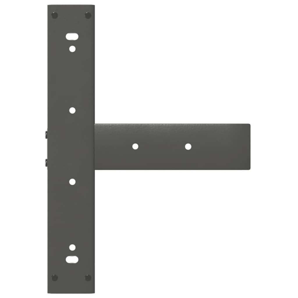 vidaXL Bartafelpoten 2 st T-vormig 40x35x(90-91) cm staal antraciet