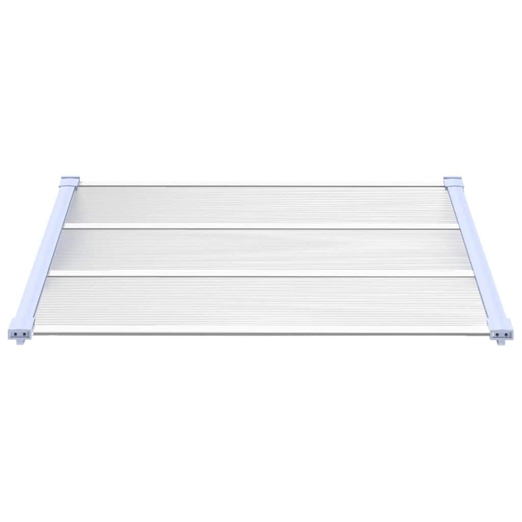 vidaXL Deurluifel 122x90 cm polycarbonaat grijs en transparant