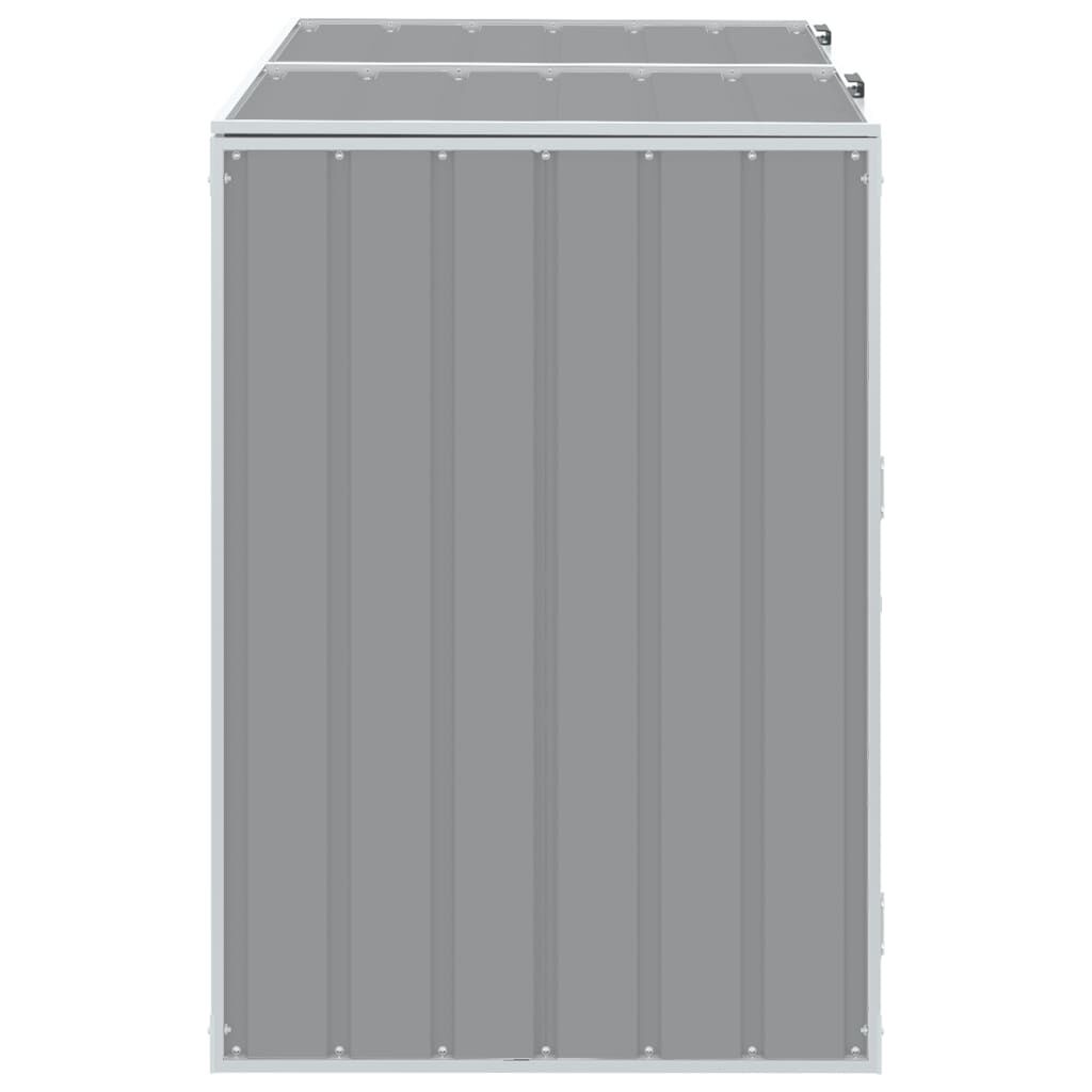 vidaXL Containerberging voor 2 containers 144x81x113 cm staal grijs