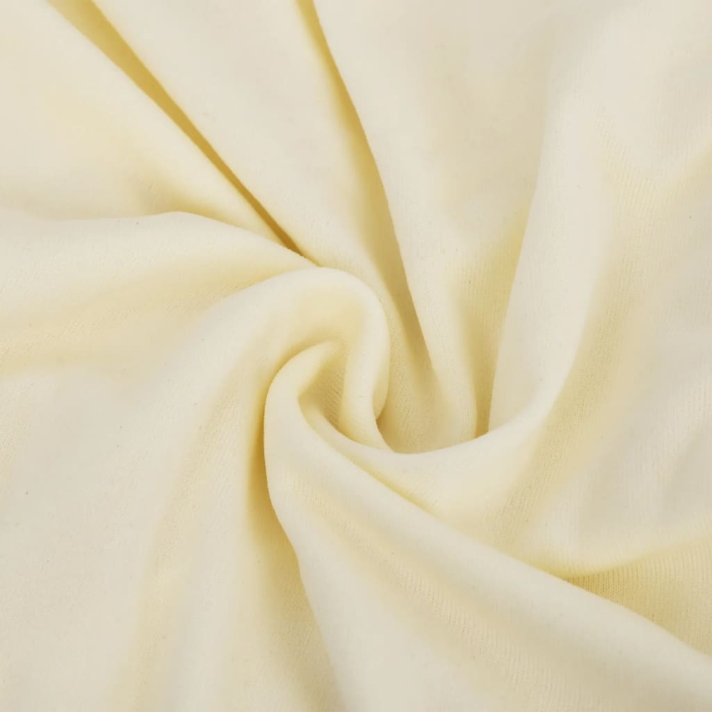 vidaXL Bankhoes stretch polyester jersey crèmekleurig